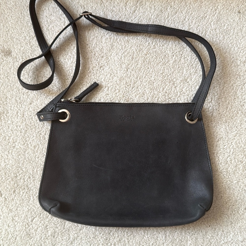Roots Black Crossbody Bag